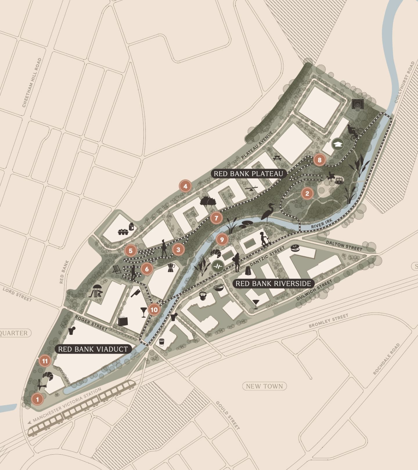 Red Bank Manchester map